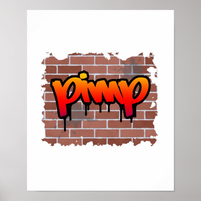 Poster design de grafite do pimp (Frente)