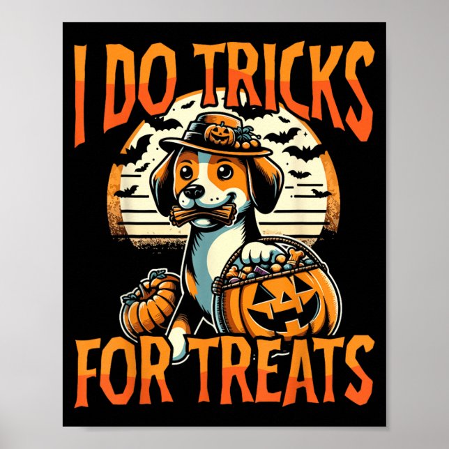 Poster Design de Halloween para dono de cão engraçado e f (Frente)