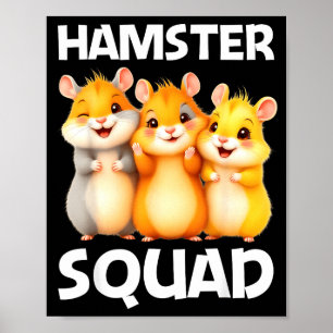Poster Design de hamster fofo para homens mulheres crianç