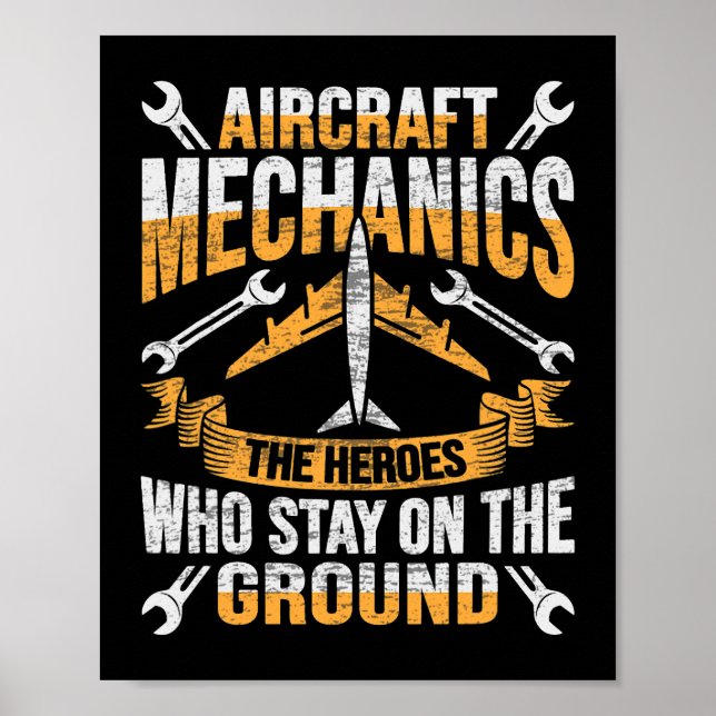 Poster Design de Herói Mecânico da Aeronave Mens para aer (Frente)