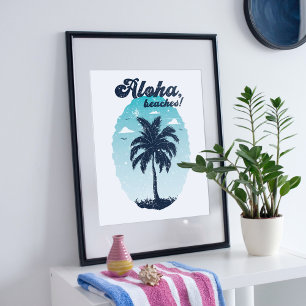 Poster Design de ilha tropical.