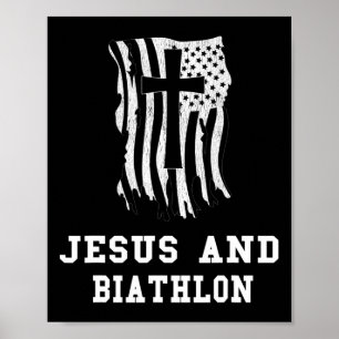 Poster Design De Jesus E Biatlo Para Os Biatletas Cristão