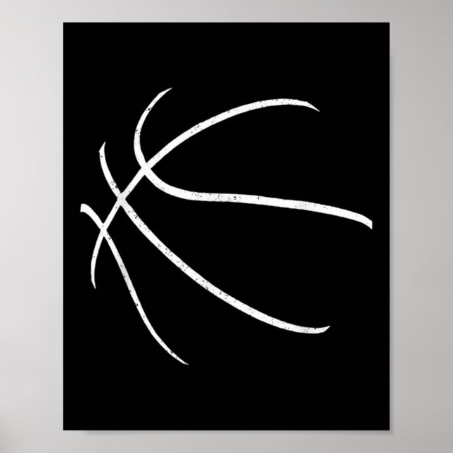 Poster Design de jogador de basquete Silhouette (Frente)