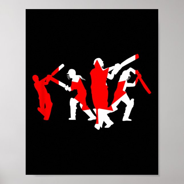 Poster Design de jogador de críquete (Frente)