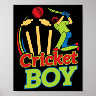 Poster Design de jogador de críquete masculino para atlet