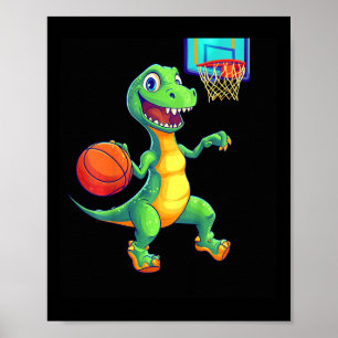 Poster Design de jogador de dinossauro divertido para cri