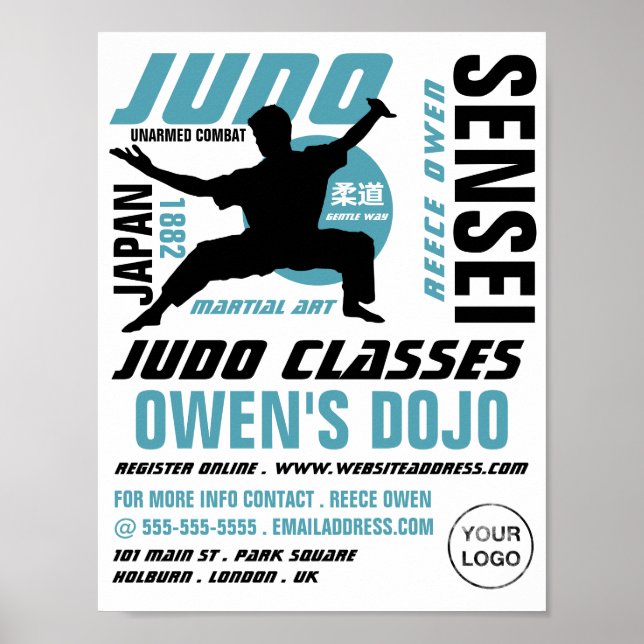 Poster Design de Judo, Anúncios de classe Judo (Frente)