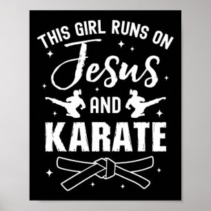 Poster Design De Karate Engraçado Para Meninas Mulheres K