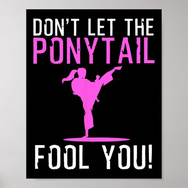 Poster Design De Karate Engraçado Para Mulheres Meninas K (Frente)