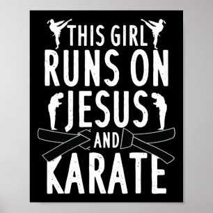 Poster Design De Karate Engraçado Para Mulheres Meninas K