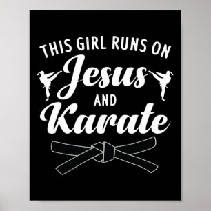 Poster Design De Karate Engraçado Para Mulheres Meninas K