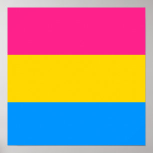 POSTER DESIGN DE LISTRAS DE ORGULHO PANSEXUAL