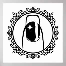 Poster Design de manicurista é linda