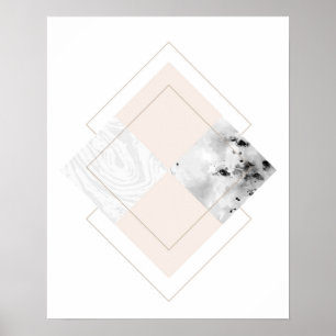 Poster Design de mármore geométrico