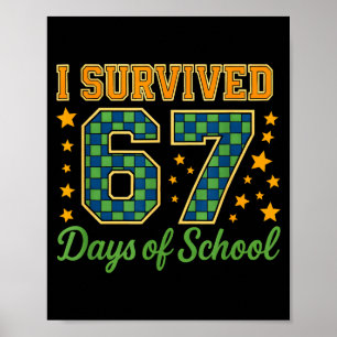 Poster Design de meme engraçado da escola 67 _ Sobrevivi