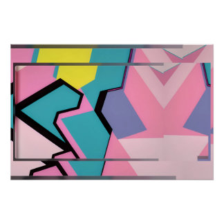 Pôster Design de Memphis Agrupado
