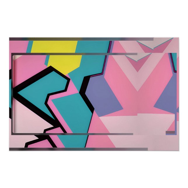 Pôster Design de Memphis Agrupado (Frente)