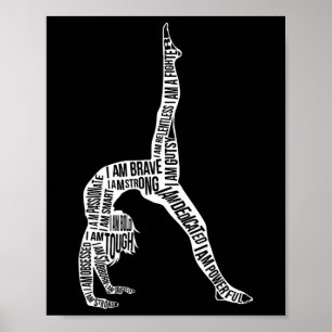Poster Design de meninas acrobáticas de torcida fazendo t
