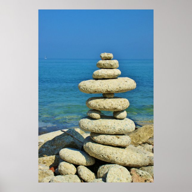 Pôster Design de Mini Stone Stack (Frente)