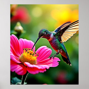 Poster Design de Momentos de Hummingbird Mágico
