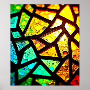 Poster Design de Mosaico de Luz Abstrata Vibrante