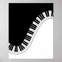 Design de Música Branca e Preto do Teclado Piano