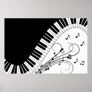 Poster Design de Música do Teclado Piano