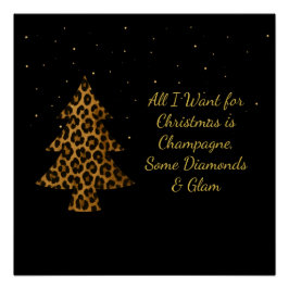 Pôster Design de Natal Chic e Glamouroso