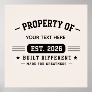 Poster Design de Nome Personalizado – Moderno Minimalista
