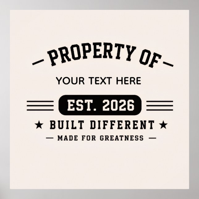 Poster Design de Nome Personalizado – Moderno Minimalista (Frente)
