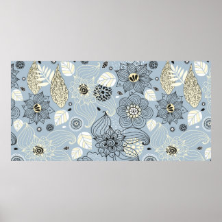 Poster Design de outono Floral