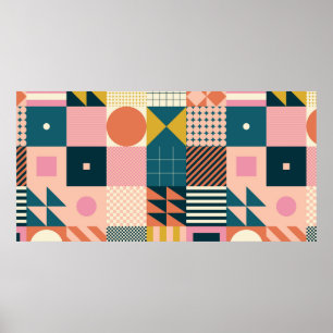Poster Design de padrão abstrato geométrico moderno com