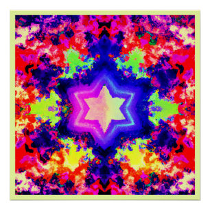 Pôster Design de Padrão Colorido Moderno