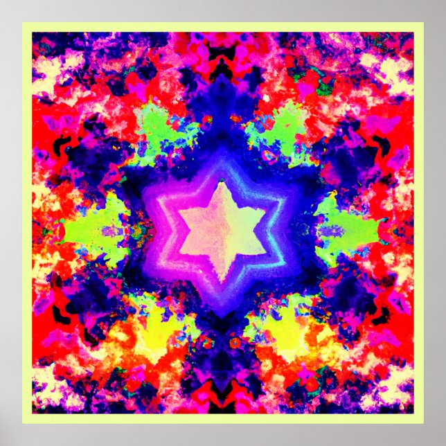 Poster Design de Padrão Colorido Moderno (Frente)