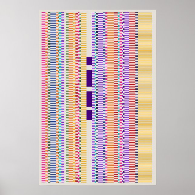 Poster Design de padrão de números de Ramanujan  (Frente)