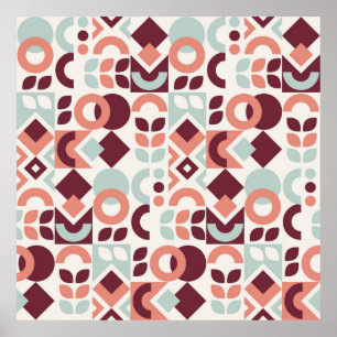 Poster Design de padrão escandinavo. Retro moderno simple