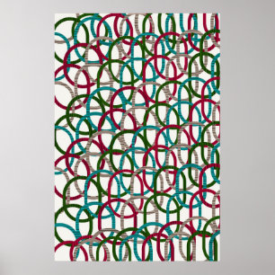 Poster Design de Padrão Geométrico Quântico