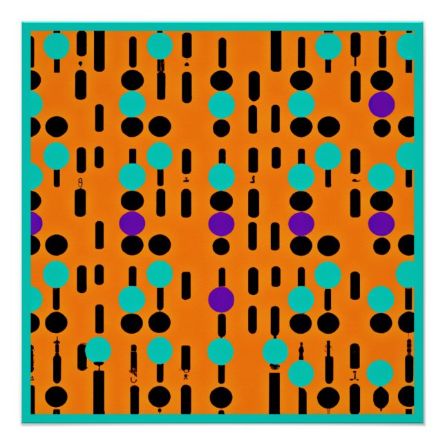 Pôster Design de padrão na moda Abstrato (Frente)