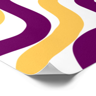 Poster Design de padrão ondulado das linhas vermelhas da 