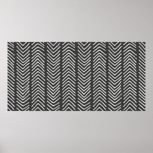 Poster design de padrão sem costura desenhado à mão. M