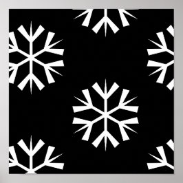 Poster design de padrão SNOWFLAKE bonito |