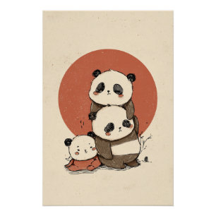 Pôster Design de Pandas Cuecas