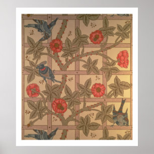 Poster design de papel de parede 'Trellis', 1864