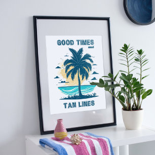 Poster Design de paraíso tropical.