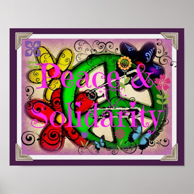 Poster Design de Paz e Solidariedade (Frente)