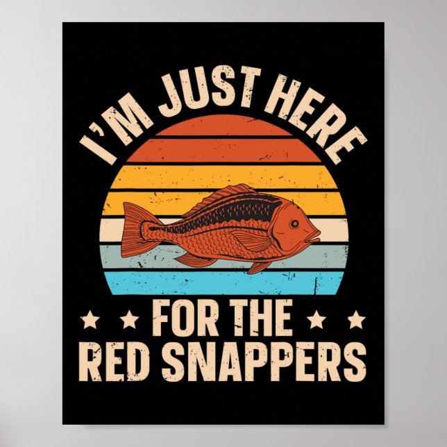 Poster Design de pesca no mar profundo de pargo vermelho  (Frente)