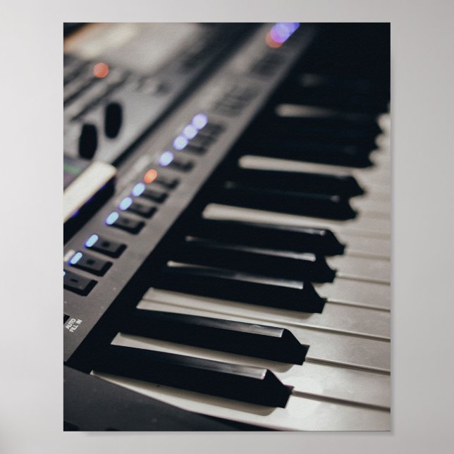 Poster Design de Piano Bonito (Frente)