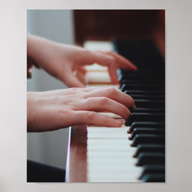 Poster Design de Piano bonito (Frente)