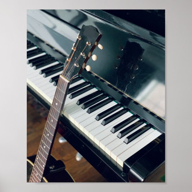 Poster Design de Piano bonito (Frente)