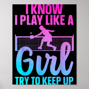 Poster Design de pickleball único para pickle de mulheres